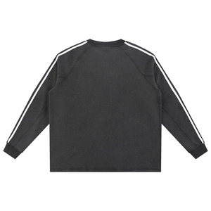 Snow Washed Contrast Tape Sweatshirt