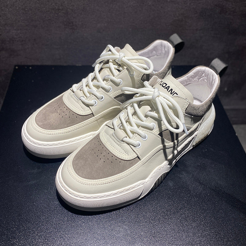 Men’s Vintage Leather Platform Casual Shoes – Retro-Inspired Everyday Footwear | MYN2O

