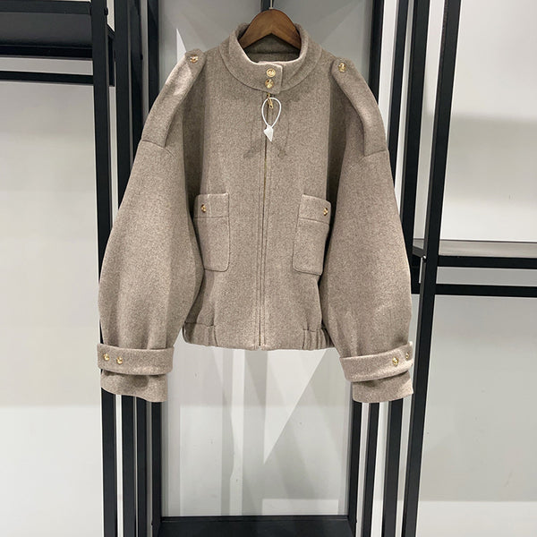 Women's Wool Jacket and Mini Skirt Set