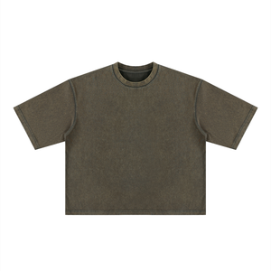 Unisex Heavyweight Mineral Wash Boxy T-Shirt – Premium Oversized Vintage Streetwear Tee