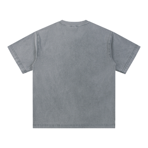 Snow Washed V-Neck Cotton T-Shirt