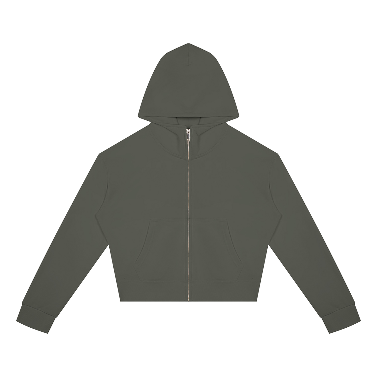 Women's Crop Full Zip Hoodie