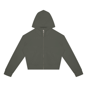 Women's Crop Full Zip Hoodie