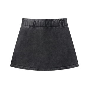 Women's Mineral Wash Mini Skirt – Vintage High Waist Casual Streetwear Skirt