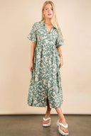 VERY J Oversized Printed Shirt Midi Dress – MYN2O

