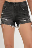 Risen Full Size Mid Rise Raw Hem Denim Shorts – MYN2O