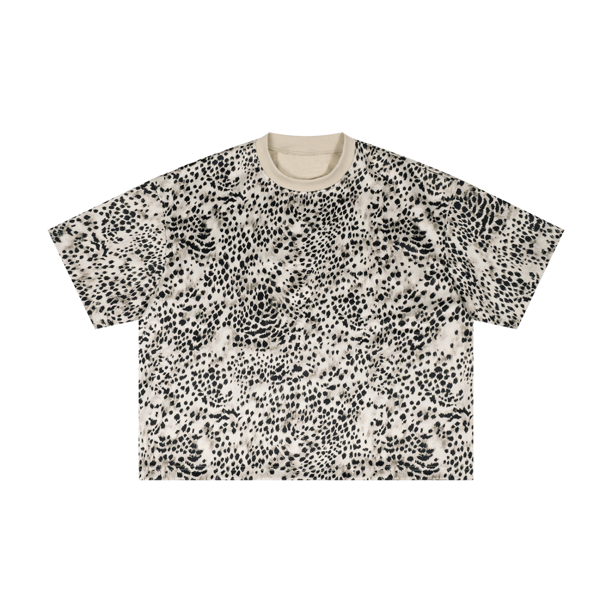 Unisex Leopard Print Boxy T-Shirt – Oversized Premium Streetwear Tee