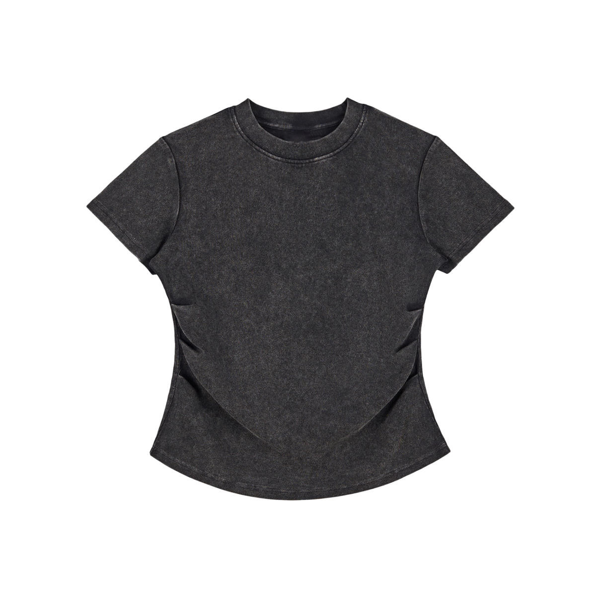 Vintage Washed Bodycon Cotton T-Shirt