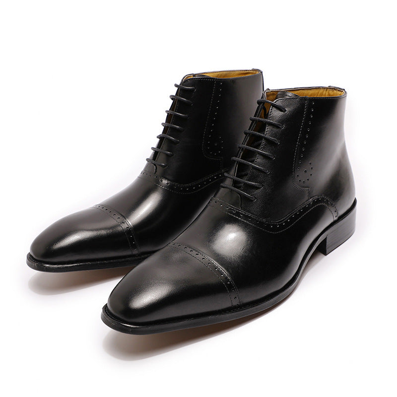 Fashion Lace-up Martin Boots Classic Three-joint Leather Business Casual