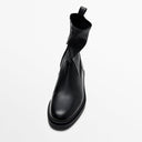 Women's sheepskin ankle boots with platform block heel – MYN2O