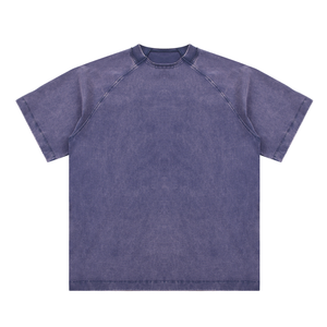 Vintage Washed Raglan Cotton T-Shirt