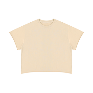 Unisex Boxy Raw Edge T-Shirt – Oversized Premium Cotton Streetwear Tee