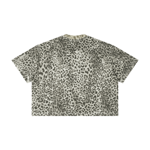 Unisex Leopard Print Boxy T-Shirt – Oversized Premium Streetwear Tee