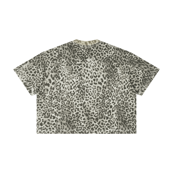 Unisex Leopard Print Boxy T-Shirt – Oversized Premium Streetwear Tee