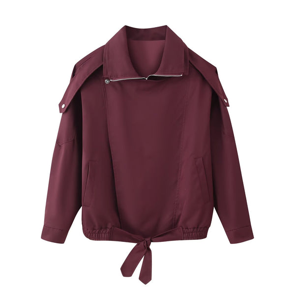 Women's Solid Color Loose And Versatile Loose-fit Jacket Coat