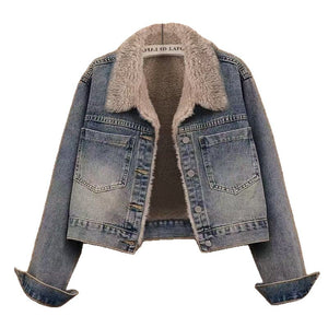Women's Vintage Short Loose Denim Jacket