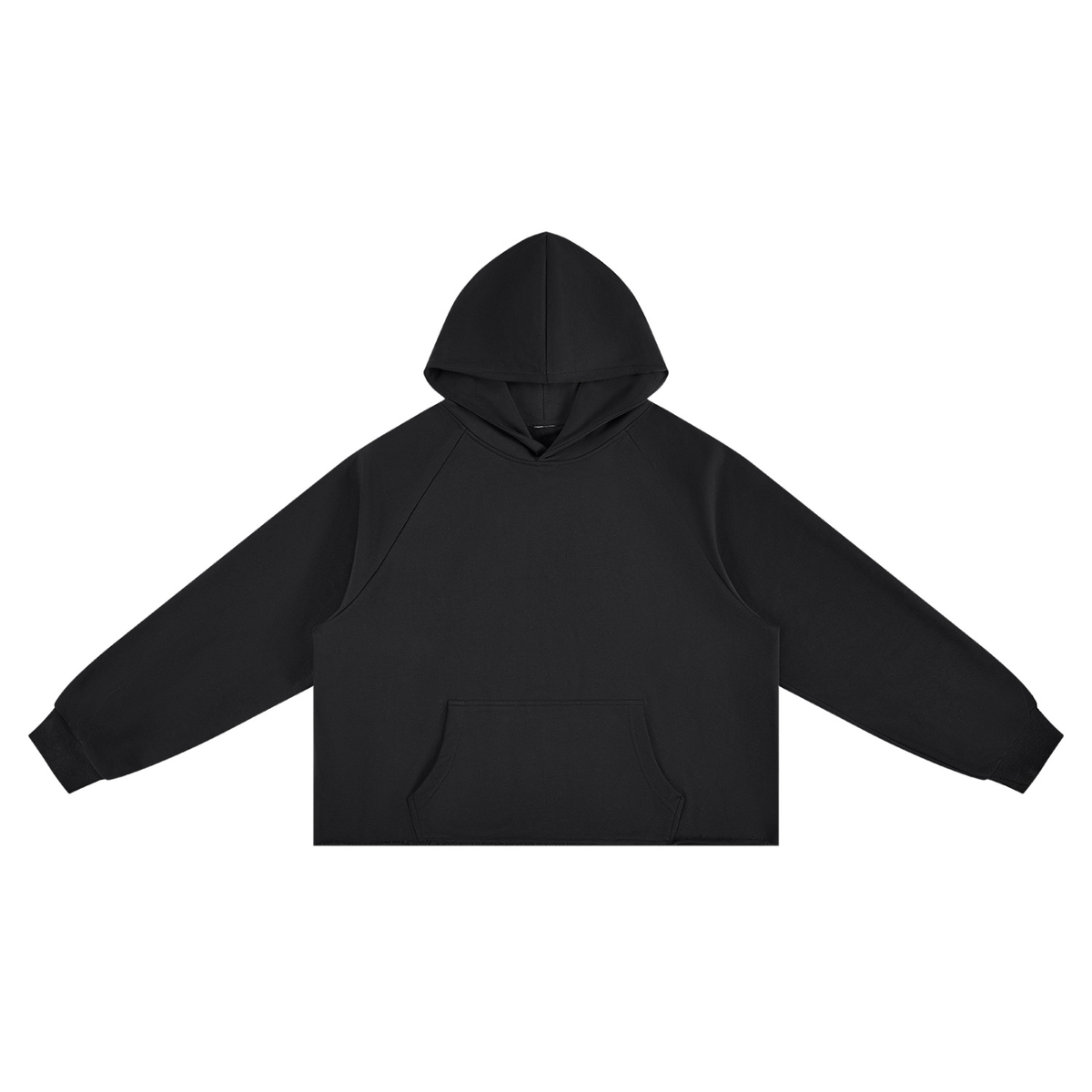 Unisex Vintage Wash Raw Edge Boxy Hoodie
