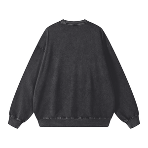 Snow Washed Oversized Sweatshirt – Premium Unisex Heavyweight Streetwear Pullover