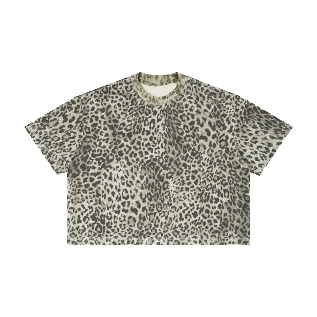 Unisex Leopard Print Boxy T-Shirt – Oversized Premium Streetwear Tee