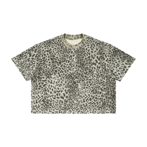 Unisex Leopard Print Boxy T-Shirt – Oversized Premium Streetwear Tee
