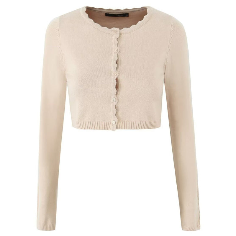French-style Cropped Knit Cardigan Jacket For Women