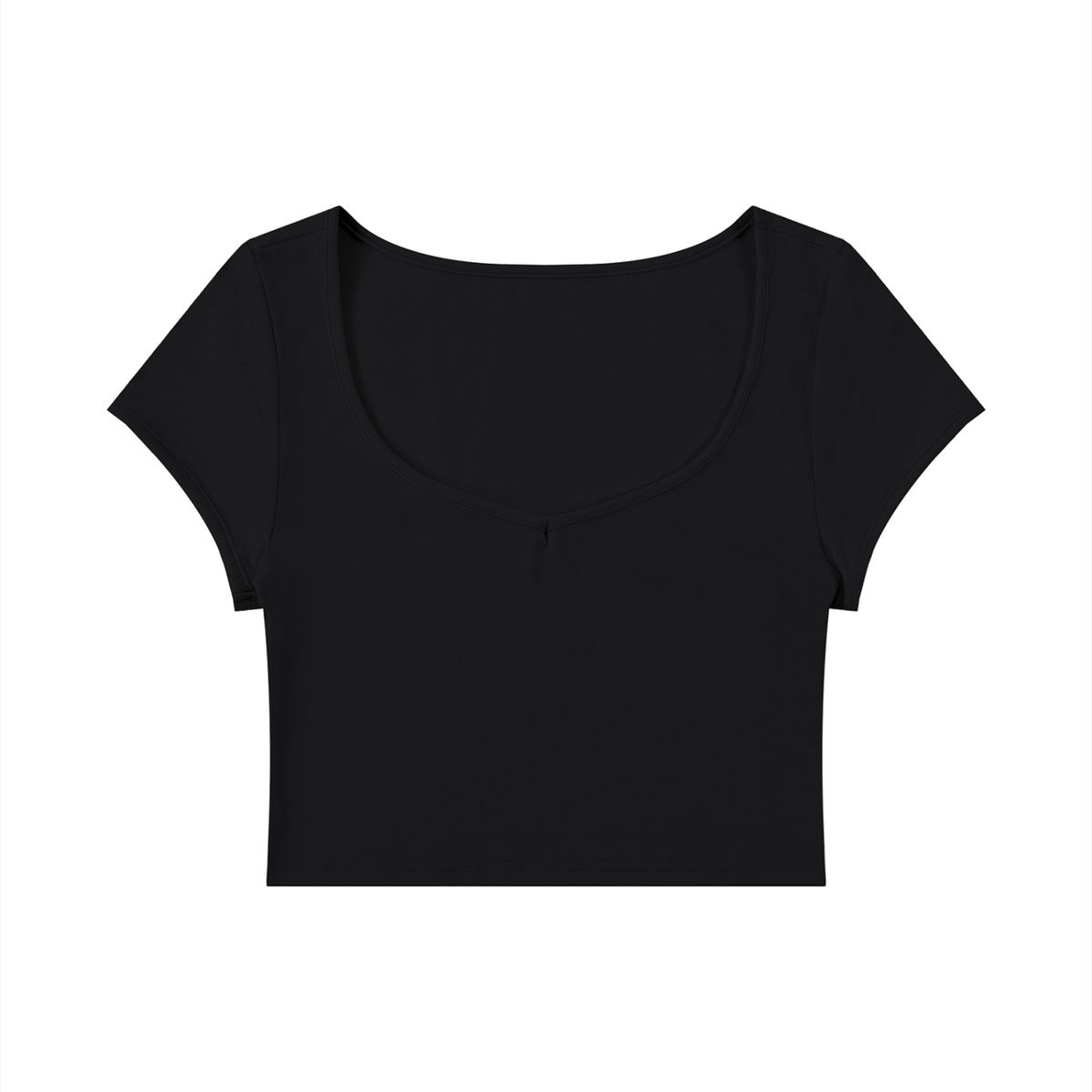 Women's Slim Cap Sleeve Crop T-Shirt – Fitted Everyday Essential Top