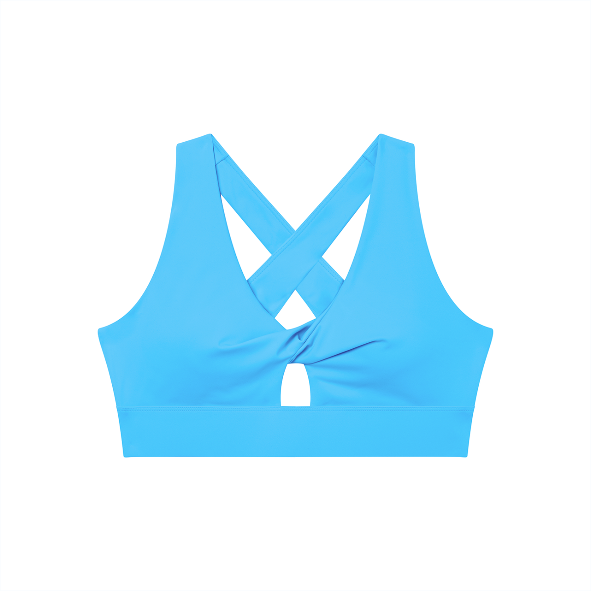 Women's Twist Front V-Neck Sports Bra – Seamless Medium Support Activewear Bra