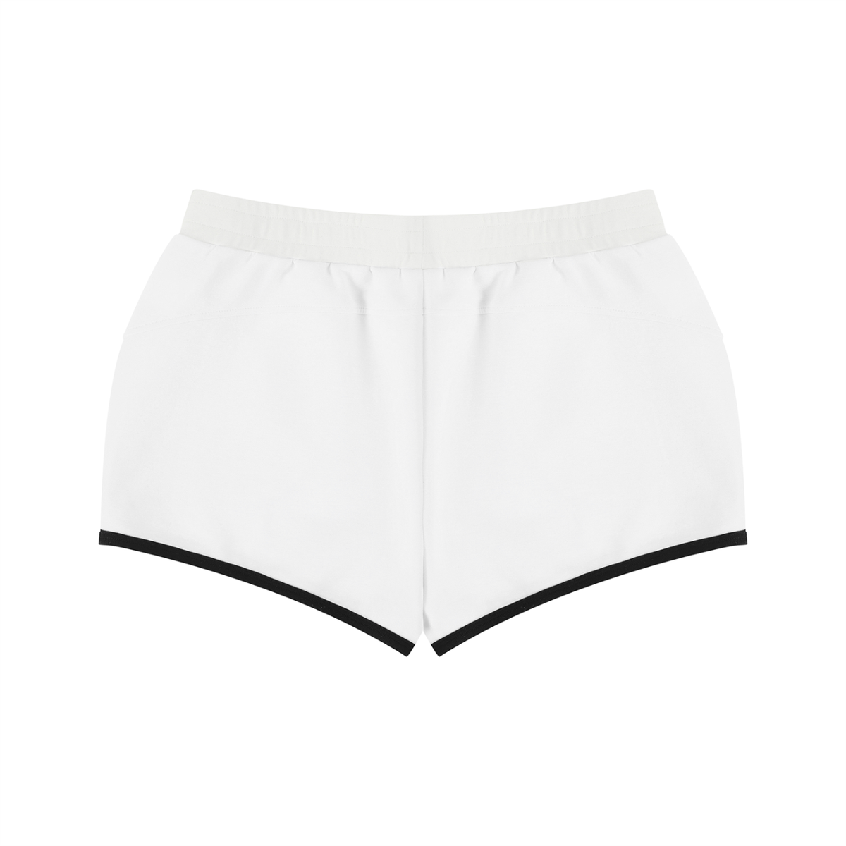 Women's Retro Contrast Trim Athletic Shorts – High-Waisted Activewear Shorts