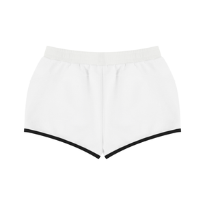 Women's Retro Contrast Trim Athletic Shorts – High-Waisted Activewear Shorts