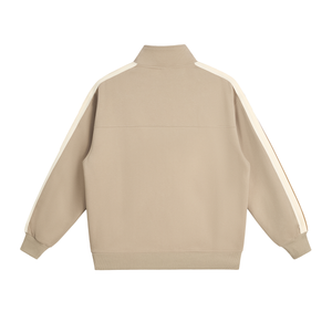 Contrast Side-Stripe Stand Collar  Jacket