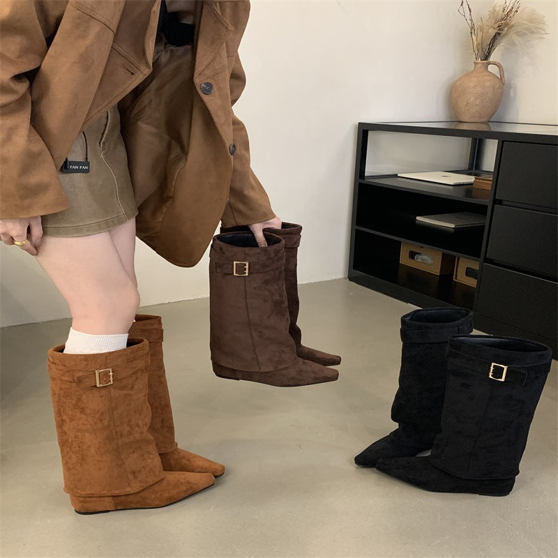New Chunky Heel Short Autumn And Winter Boots Children