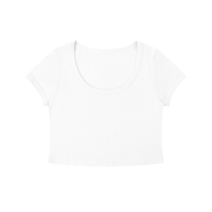 Women's Solid Color Slim Crop T-Shirt – Fitted Everyday Essential Crop Top