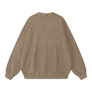 Snow Washed Oversized Sweatshirt – Premium Unisex Heavyweight Streetwear Pullover