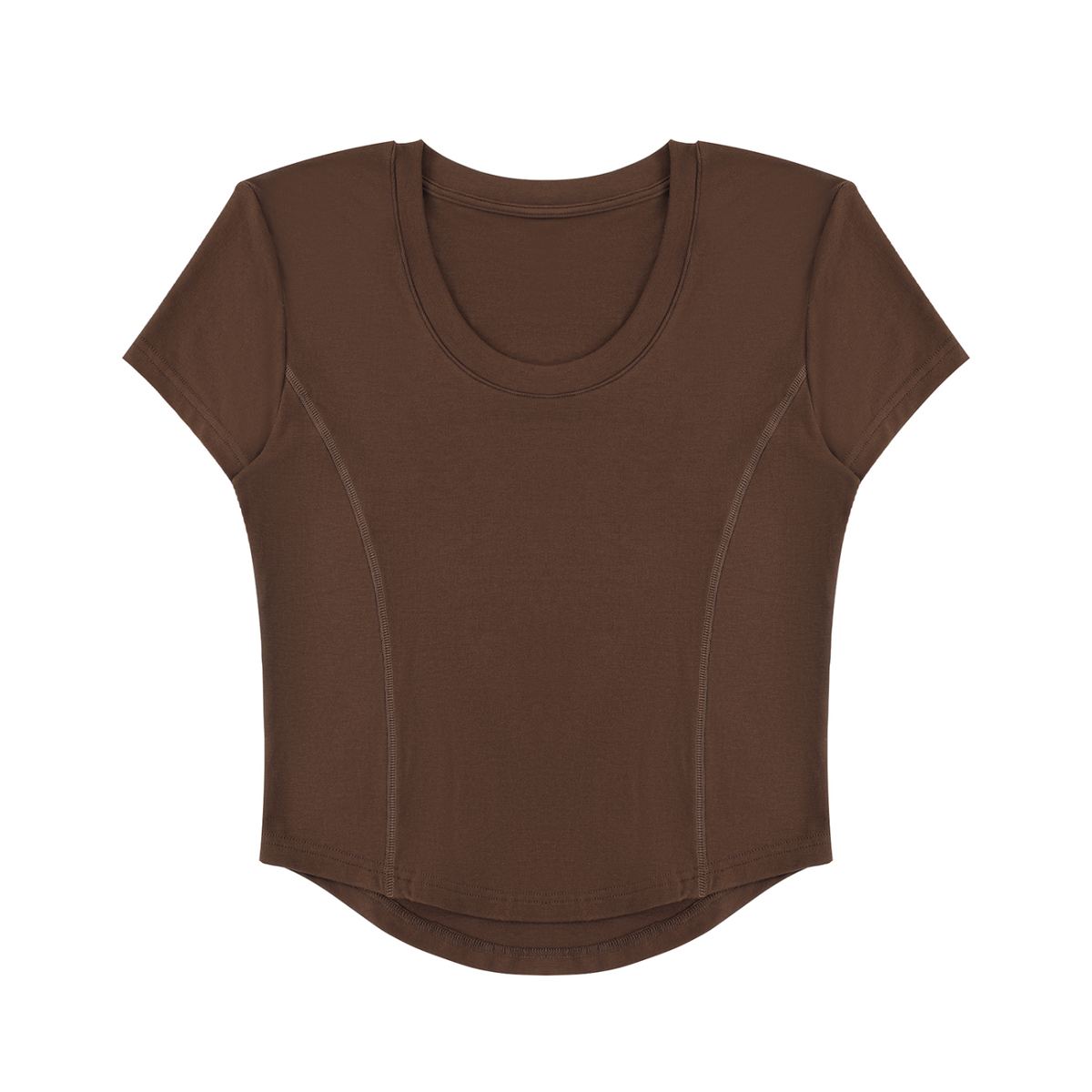 Women's Paneled Crop T-Shirt – Slim Fit Casual Streetwear Tee