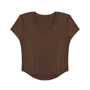 Women's Paneled Crop T-Shirt – Slim Fit Casual Streetwear Tee