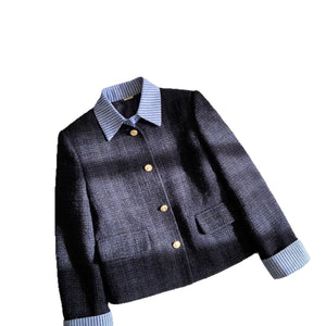 New Single-breasted Faux Two-piece Coatslimming, Chic Top