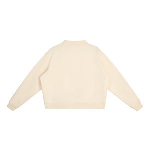 Essential Fleece Mock-Neck Crew Sweatshirt