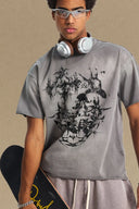 Men’s graphic round neck half sleeve t-shirt – bold print streetwear tee – MYN2O