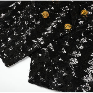 Women's Classic Sequin Blazer Top Coat