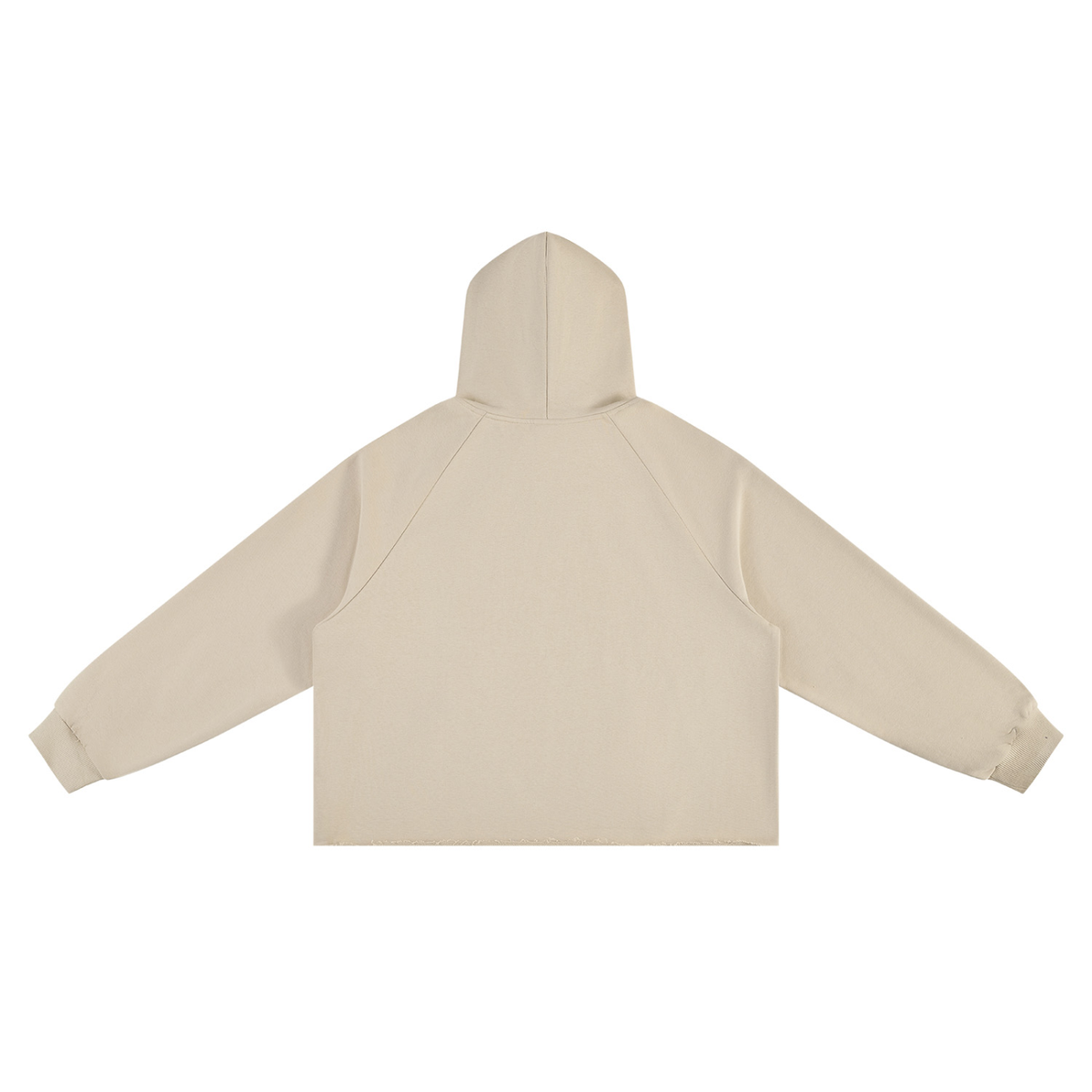 Unisex Vintage Wash Raw Edge Boxy Hoodie