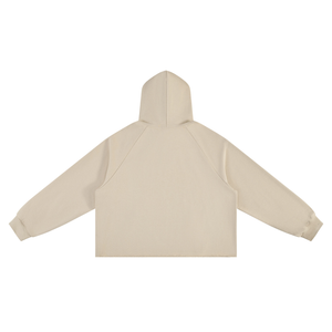 Unisex Vintage Wash Raw Edge Boxy Hoodie