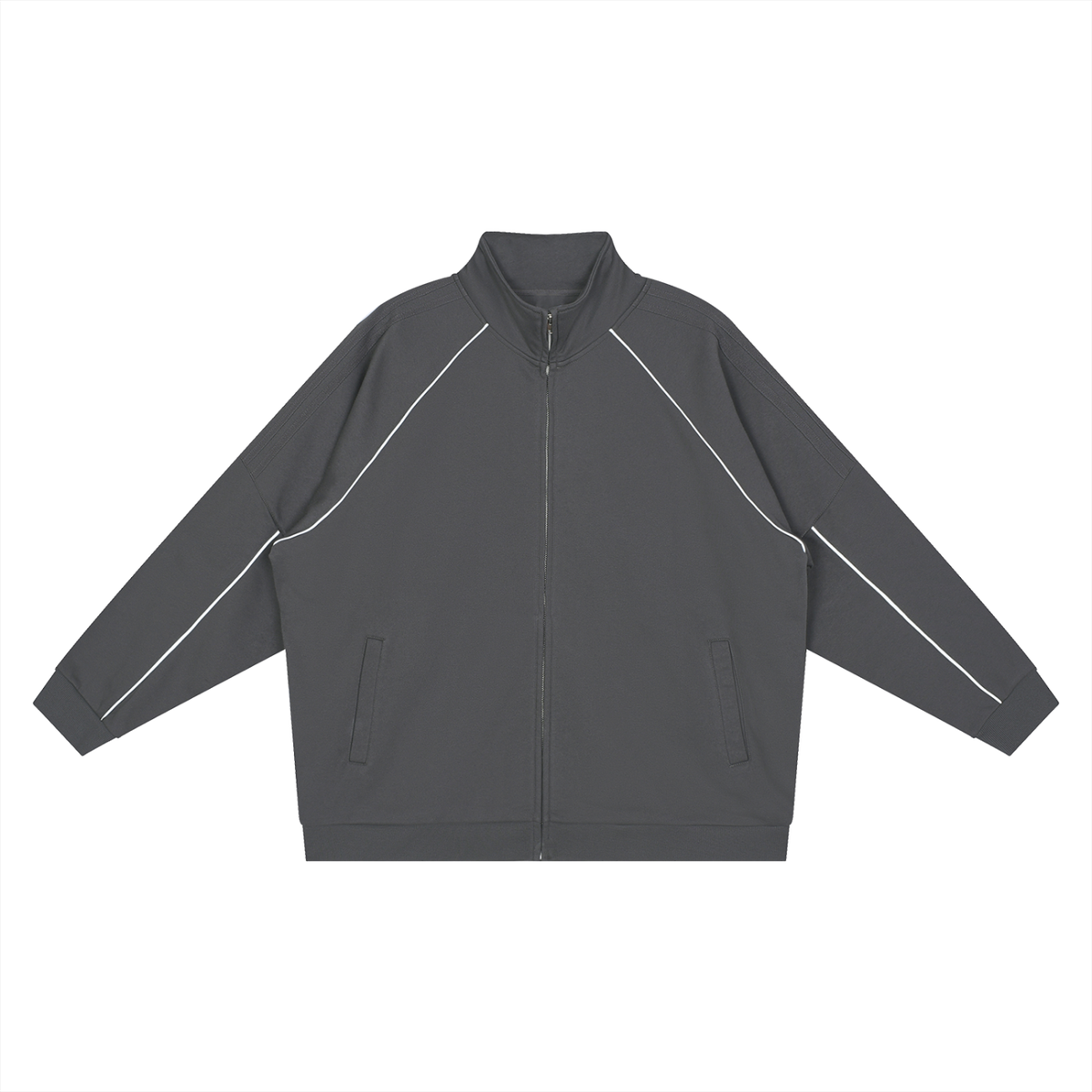 Reflection Striped Raglan Sleeve  Jacket