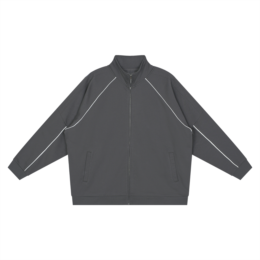Reflection Striped Raglan Sleeve  Jacket