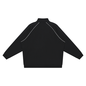 Reflection Striped Raglan Sleeve  Jacket