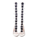 Trendy Large Rhinestone Transparent High-heeled Boots