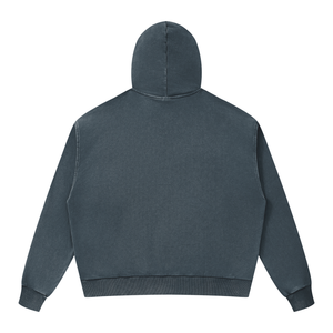 Unisex Mineral Wash Boxy Full Zip Hoodie