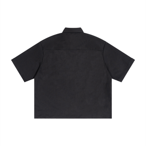 Unisex Heavyweight Boxy Short Sleeve Shirt – Oversized Premium Streetwear Button-Up