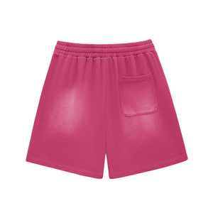 Sun Fade Raw Edge Cotton Shorts
