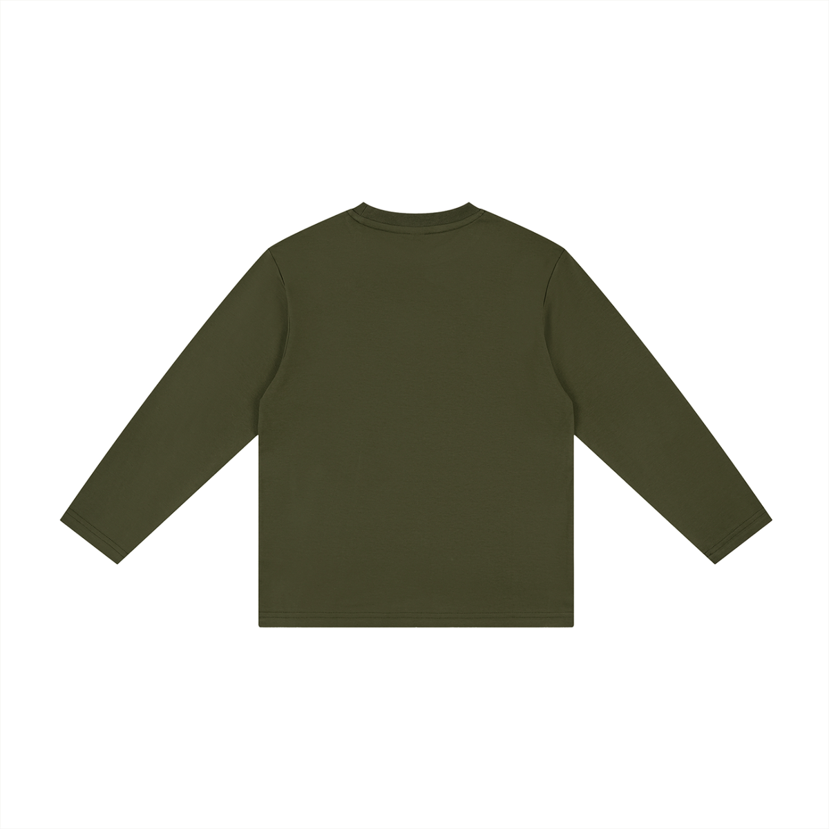 Kids' Drop Shoulder Long Sleeve T-Shirt – Oversized Cotton Casual Tee