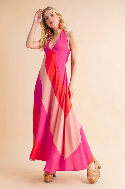 Aemi + Co Color Block Sleeveless Maxi Dress – MYN2O